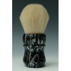 30mm Cashmere shaving brush - Silver Floral